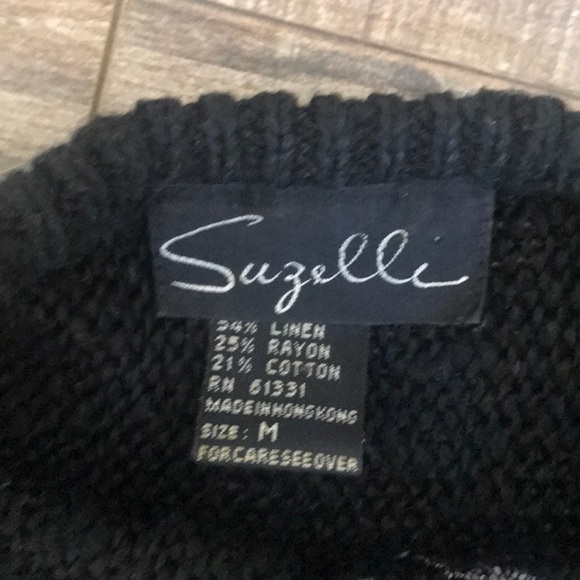 Vintage Suzelle leather and sequin sweater - Picture 9 of 9